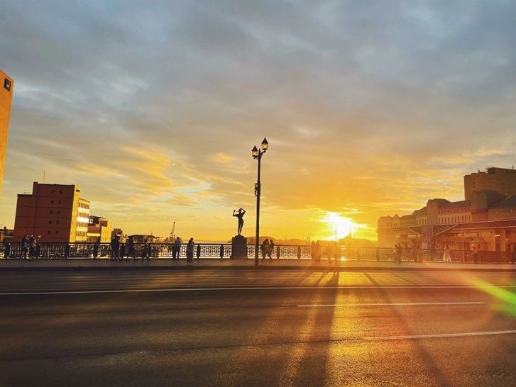 Sunset seen from Nusamai Bridge