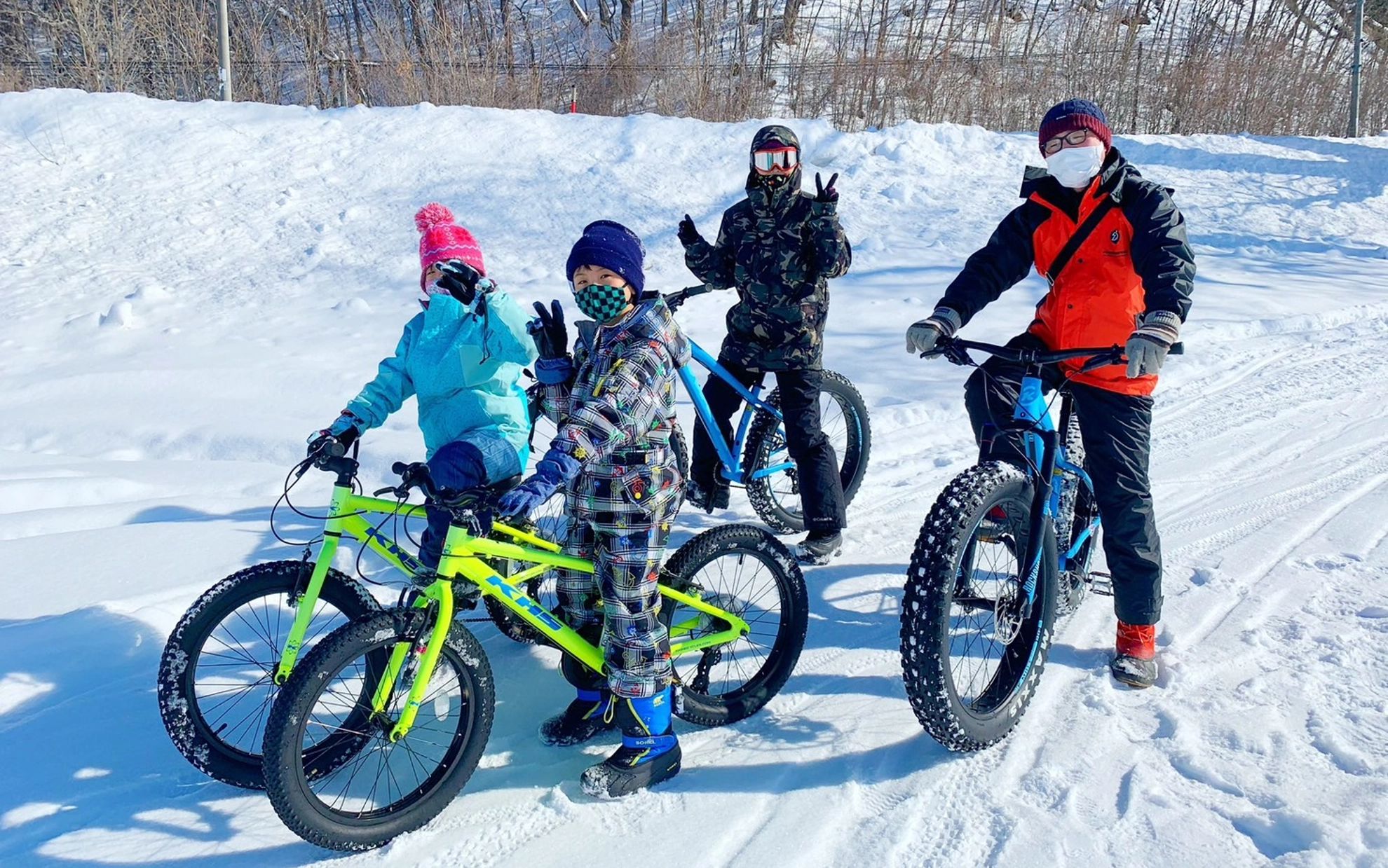 流氷ファットバイク体験